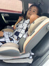 貝倍適（BAYBETSS）兒童安全座椅汽車(chē)用0-4-12歲寶寶360度旋轉嬰兒車(chē)載坐椅ISOFIX 米灰色【遮陽(yáng)棚+上拉帶+側保護】 曬單實(shí)拍圖