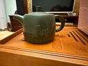 處理老一廠(chǎng)庫存茶壺早期宜興原礦紫砂手工老提梁洋桶紫砂老茶壺 景舟綠泥井欄 350ml 曬單實(shí)拍圖