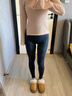 名橙高腰收腹鯊魚(yú)褲女秋冬季外穿彈力塑形緊身褲仿牛仔口袋無(wú)痕小腳褲 藍色—中暖款【適合5-15℃】 M 【適合95-115斤】 曬單實(shí)拍圖