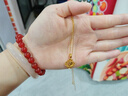 中國黃金（CHINA GOLD）碎冰冰四葉草黃金項鏈女足金吊墜生日禮物送女友生日老婆 碎碎冰四葉草足金吊墜 贈S925鏈/京速達 曬單實(shí)拍圖