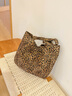viney豹紋單肩包包女包大容量帆布包大包生日禮物送女友老婆 【豹紋咖】實(shí)用品牌高檔腋下包 時(shí)尚輕奢百搭通勤休閑托特包 曬單實(shí)拍圖