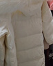 森馬（Semir）陳都靈同款羽絨服女長(cháng)款甜美風(fēng)保暖外套可拆卸大毛領(lǐng)2024年冬新款 奶白（白鴨絨）10501 S 曬單實(shí)拍圖