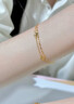中國黃金（CHINA GOLD）黃金手鏈女款足金幸運四葉草雙層手飾品教師節生日禮物送女友愛(ài)人 幸運四葉草手鏈 約2g 曬單實(shí)拍圖