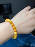九色云老蜜蠟手串女歐洲回流正品波羅的海老花蠟雞油黃琥珀手鏈素串  10mm圓珠【臻藏級】 手圍16-17cm 曬單實(shí)拍圖