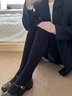 浪莎（LangSha）冬季加厚黑色絲襪打底褲女秋冬款光腿神器連腳踩腳連褲襪加絨黑絲 [黑]200D連腳 1條 均碼 [80-140斤] 曬單實(shí)拍圖