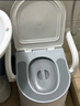 灝琦老人移動(dòng)式坐便器移動(dòng)馬桶坐便椅便攜式馬桶臥室用大便座椅臨時(shí) 硬墊+房間用（灰色） 曬單實(shí)拍圖