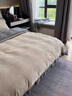 無(wú)印良品牛奶絨刺繡床上四件套加厚保暖珊瑚絨床單被套單人宿舍裸睡套件4 瑞麗-奶白+香檳色【加厚保暖】 1.8m 床單款 四件套-被套200*230cm 曬單實(shí)拍圖