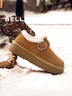 百麗（Belle）吳千語(yǔ)同款雪頂咖啡勃肯鞋羊毛閃穿女鞋D1V1DDM5預售 棕色-毛里 （勃肯鞋） 38 (240mm) 曬單實(shí)拍圖