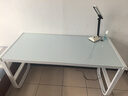 玥可得【送貨上門(mén)】鋼化玻璃電腦桌臺式家用書(shū)房書(shū)桌學(xué)習寫(xiě)字桌子 白鋼化玻璃+白架【贈送主機托】 140*60*75 曬單實(shí)拍圖