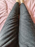BESNOS意大利品牌四層特厚羊毛棉褲男士保暖褲女士加厚中老年羊毛褲 女士【四層特厚】深灰 L 曬單實(shí)拍圖