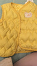 嘟嘟家兒童背心加厚秋冬男童馬甲冬季保暖洋氣童裝女童棉服馬夾卡通上衣 黃色 100 曬單實(shí)拍圖