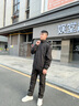 羅蒙加絨套裝男秋冬季新款加厚保暖休閑運動(dòng)服男士寬松大碼連帽兩件套 2233黑色連帽 2XL 適合130-145斤 曬單實(shí)拍圖