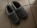 潔麗雅（Grace）包跟棉拖鞋男士冬季室內居家用加絨保暖防滑厚底棉鞋男冬天 曬單實(shí)拍圖