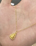 中國黃金（CHINA GOLD）黃金項鏈女士足金葫蘆吊墜轉運珠首飾國慶中秋節禮物送女友老婆 【京速達】足金葫蘆吊墜約0.3g*配銀鏈 曬單實(shí)拍圖