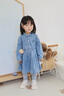 巴拉巴拉【商場(chǎng)同款】童裝寶寶連衣裙女童牛仔裙2025秋新款A字裙 牛仔淺藍88101 100 曬單實(shí)拍圖