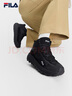 FILA 斐樂(lè )官方男鞋復古運動(dòng)鞋2025冬季新款中幫加絨休閑鞋 黑-BK 41 曬單實(shí)拍圖