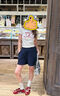 GAP女裝2025夏季新款撞色圓領(lǐng)趣味印花logo常規短袖T恤上衣766159 象牙白 S (160/80A) 亞洲尺碼 曬單實(shí)拍圖