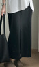MUJI女式不易沾水彈力直筒裙長(cháng)半身裙女裙子25年冬季女裝BE1Z1A5A 黑色 M （160/66A） 曬單實(shí)拍圖