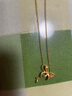 周六福金絲蝴蝶結(jié)黃金項鏈女吊墜生日禮物計價A0615493 約3.34g 40+5cm 曬單實拍圖