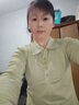 纖蕓沐長(cháng)袖t恤女2025秋季新款寬松顯瘦翻領(lǐng)打底衫休閑百搭上衣女 綠卡其 （翻領(lǐng)） XL 建議115-130斤 曬單實(shí)拍圖