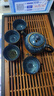 瓷牌茗茶具（cipaiming teaset） 茶具套裝小套功夫茶壺便攜一壺四杯家用會(huì )客泡茶器小茶臺 窯變兔毫藍一壺四杯+磁石干泡盤(pán) 曬單實(shí)拍圖