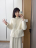 香影【咩咩絨】環(huán)保皮草白色外套女2025冬裝新款皮毛一體短款上衣 鷺白 M 160/84A/95-110斤 曬單實(shí)拍圖