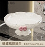FANCYCHIC輕奢瀝水籃2025新款水果盤(pán)客廳茶幾家用高 蝴蝶結果盤(pán)【輕奢奶油風(fēng)】大容量 曬單實(shí)拍圖