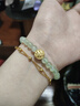 周六福黃金轉運珠女3D硬金本命財福靈蛇葡萄石手串定價(jià)T 0.85g 曬單實(shí)拍圖