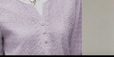 尚都比拉拼接假兩件圓領(lǐng)長(cháng)袖T恤女秋季水波紋肌理內搭減齡貝殼扣彈力上衣 曬單實(shí)拍圖