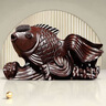 畫(huà)音錦鯉擺件鯉魚(yú)躍龍門(mén)實(shí)木雕刻年年有余木開(kāi)業(yè)禮品工藝品客廳家居裝 黑檀木高30 曬單實(shí)拍圖