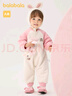 巴拉巴拉寶寶外出連體衣2024新生兒哈衣包屁衣冬裝羊羔毛時(shí)尚208424120207 曬單實(shí)拍圖