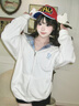 衣品元美式復古連帽長(cháng)袖開(kāi)衫衛衣女2025春秋季新款寬松休閑百搭外套上衣 白色 （加絨款） M （80-100斤） 曬單實(shí)拍圖