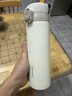 樂(lè )扣樂(lè )扣（LOCK&LOCK）憧憬彈跳保溫杯316不銹鋼保溫保冷男女學(xué)生隨手水杯子450ML白色 曬單實(shí)拍圖