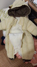 G.duck小黃鴨嬰兒衣服加厚保暖外出新生兒棉服外出服加絨冬季爬服連體衣 黃色 80cm 曬單實(shí)拍圖