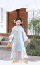 旗鉑漢服女童春秋2025新款兒童國風(fēng)旗袍裙 月綺羅藍色不含配飾 140 曬單實(shí)拍圖