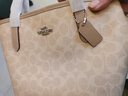 蔻馳（COACH）【品牌直供】女包City23小號單肩托特包 沙黃色CU759生日禮物 曬單實(shí)拍圖