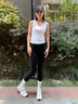 笙格兒 保暖褲秋褲女德絨雙面加絨秋冬線褲可外穿無痕高腰顯瘦打底褲女 黑色 L(105-130斤） 曬單實拍圖