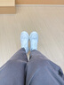 愛(ài)步（ECCO）平底鞋女 倪妮同款牛皮板鞋系帶休閑運動(dòng)鞋 街頭272803 白色/灰白色27280356946 38 曬單實(shí)拍圖