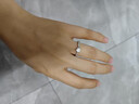 DR戒指莫桑鉆戒女一克拉2025新款白金色六爪結婚求婚閉口指環(huán)可刻字 主鉆50分【活口可調節大小】 曬單實(shí)拍圖