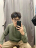 回力亨利領(lǐng)長(cháng)袖t恤男抗皺兩件裝秋季重磅華夫格高級感男士休閑打底衫 【2件裝】白色+深藍 L /175(回力潮牌品質(zhì)保障) 曬單實(shí)拍圖