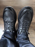 強人商務(wù)休閑鞋軟底軟面羊皮運動(dòng)皮鞋輕量化時(shí)尚男鞋 JDA605003 黑 42 曬單實(shí)拍圖