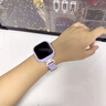 炫戴【庫洛Purple咪】適用于蘋果手表s11手表帶編織尼龍iwatch S10保護套Apple Watch S9智能配件SE 霧紫色【表帶+芋泥紫保護殼】腕圍12~16cm 42mm適用Apple  曬單實拍圖