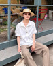 范思藍(lán)恩白色設(shè)計(jì)感短袖襯衫女夏季2025新款法式寬松通勤上衣2138 白色 S （偏大，建議拍小一碼） 曬單實(shí)拍圖