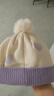 巴拉巴拉【三麗鷗IP】?jì)和弊优饶崦睗u變愛(ài)心印花保暖帽可愛(ài) 白紫色調00317 110cm（適用頭圍52-54cm3-6歲） 曬單實(shí)拍圖