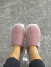 家怡保暖棉拖鞋舒適輕便毛絨厚底戶(hù)外居家棉鞋紫色40-41YLS812 曬單實(shí)拍圖