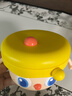 皇寵大眼萌寶寶輔食碗 兒童注水保溫碗吸盤(pán)碗 PPSU雙內膽碗克洛黃 曬單實(shí)拍圖