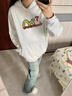 趣米樂(lè )韓系重磅Kitty印花連帽衛衣女春秋季新款寬松休閑運動(dòng)上衣服外套 白灰色【常規款】 L 曬單實(shí)拍圖