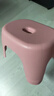 椅子奶油風(fēng)家用小凳子加厚塑料凳可疊放耐用兒童凳學(xué)生寢室矮凳 櫻花粉1個(gè) 曬單實(shí)拍圖