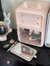 納份愛化妝品收納盒桌面高級(jí)感護(hù)膚品置物架防塵大容量梳妝臺(tái)鏡子收納柜 櫻花粉-帶鎖小冰箱化妝柜【3色LED鏡】 曬單實(shí)拍圖