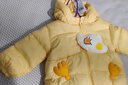 巴拉巴拉童裝嬰兒羽絨服冬季寶寶短款外套兒童上衣可愛(ài)萌男童女童 蛾黃31004 110 充絨量96g 曬單實(shí)拍圖